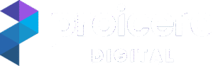 proicere digital logo white