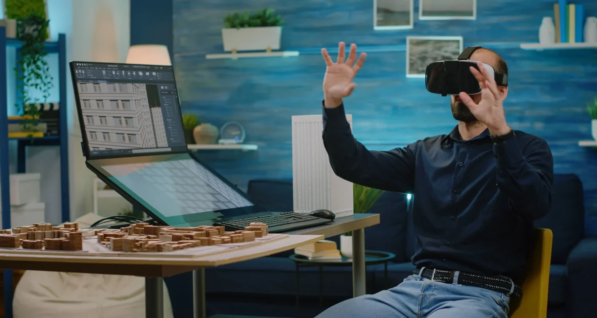 architect-using-vr-glasses-building-model-design architect-using-vr-glasses-building-model-design